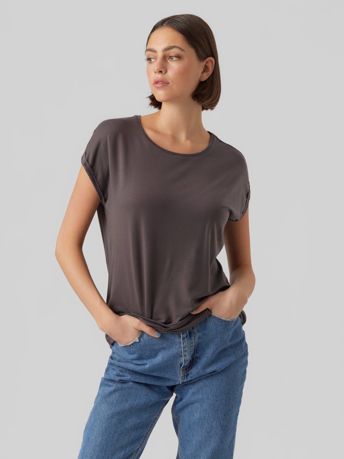 VMAVA T-Shirt - Asphalt - VERO MODA & VILA Bergvik